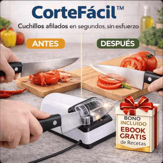 CorteFácil™ – Cuchillos afilados en segundos, sin esfuerzo