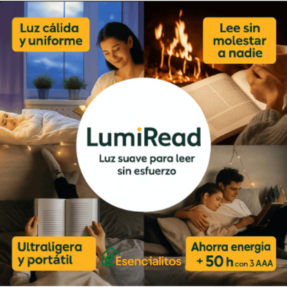 LumiRead™ + MigraZen™ — Lee cómodo, descansa sin dolor.