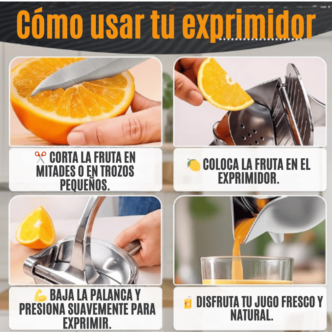 🍋 JuicyPress™ Exprime cada gota con amor, sin esfuerzo y sin electricidad.