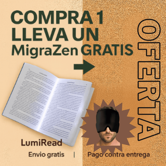 LumiRead™ + MigraZen™ — Lee cómodo, descansa sin dolor.